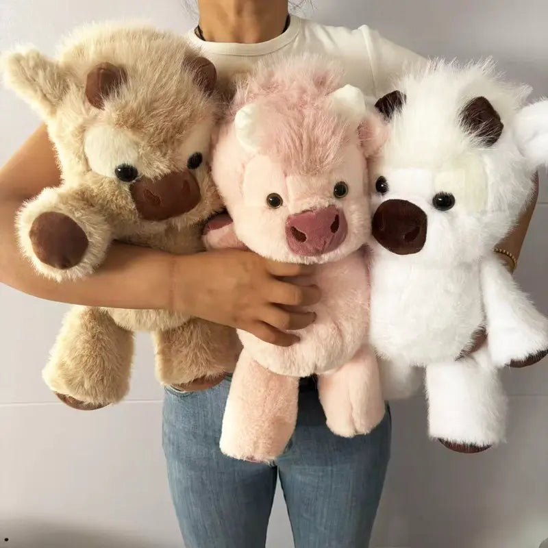 Soft Highland Cow Plush Toy for Kids Gifts and Cozy Room Decor