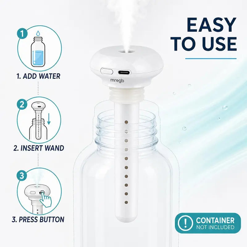 Mini USB Donut Cool Mist Portable Humidifier – Silent Operation & Auto Shut-Off