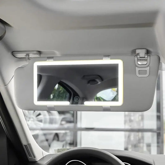LED Car Sun Visor Mirror Led Light, Touch-Control Dimmable Rechargeable Car Interior Mirror, Auto Accessory