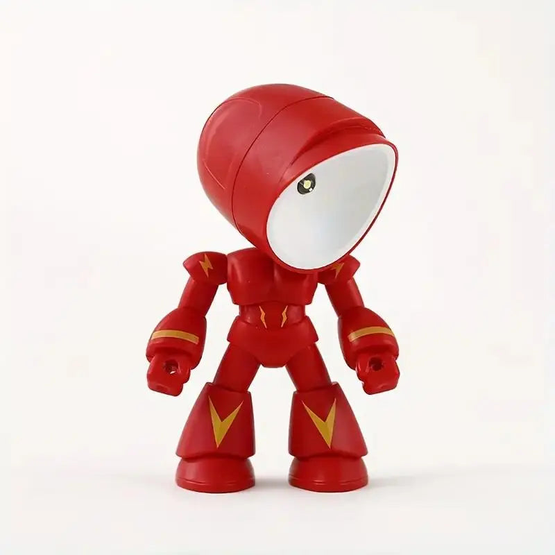 Cute LED Mini Robot Night Light with Magnetic Base – Soft Glow Decorative Atmosphere Lamp for Room Decor