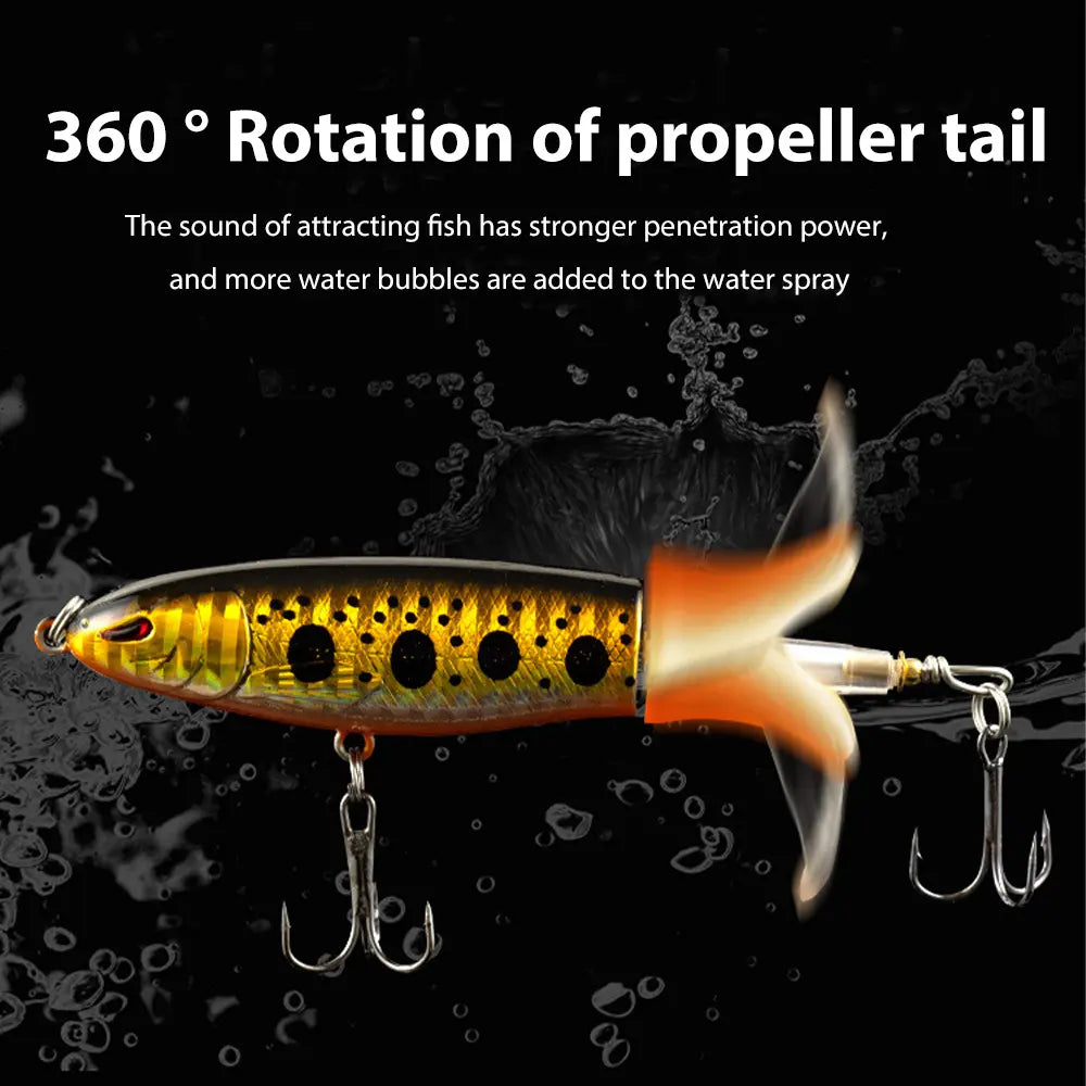 5/10pcs Artificial Fishing Lure, 13.5g Simulation Fishing Lure with Hook, Fishing Accessories for Outdoor Fishing Equipment, 10cm Whopper Plopper, Swimbaits, Fishing Lure Bait