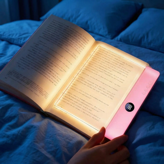 LED Reading Light Panel – Rechargeable Eye-Caring Book Light with Timer
