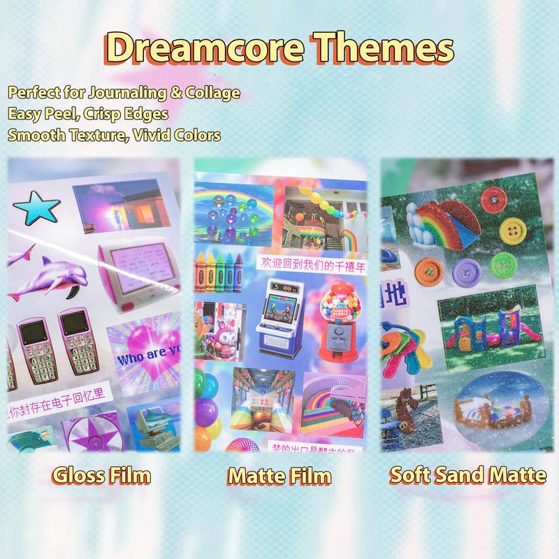 Dreamcore Sticker Book – Frutiger Aero–Inspired Die-Cut Stickers