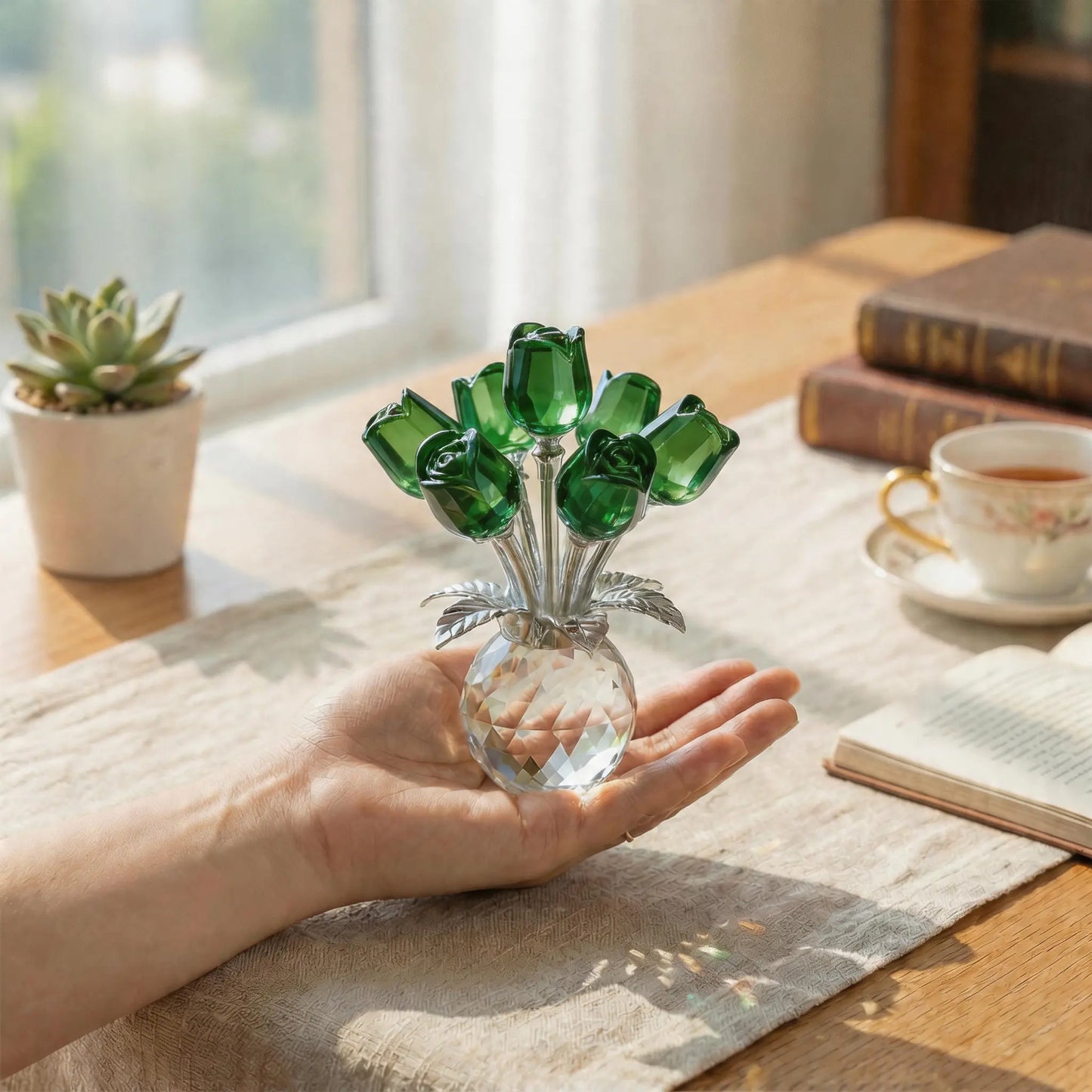 Handmade K9 Crystal Flowers – Perfect Graduation & Birthday Gift for Women, Wife, Girlfriend & Daughter
