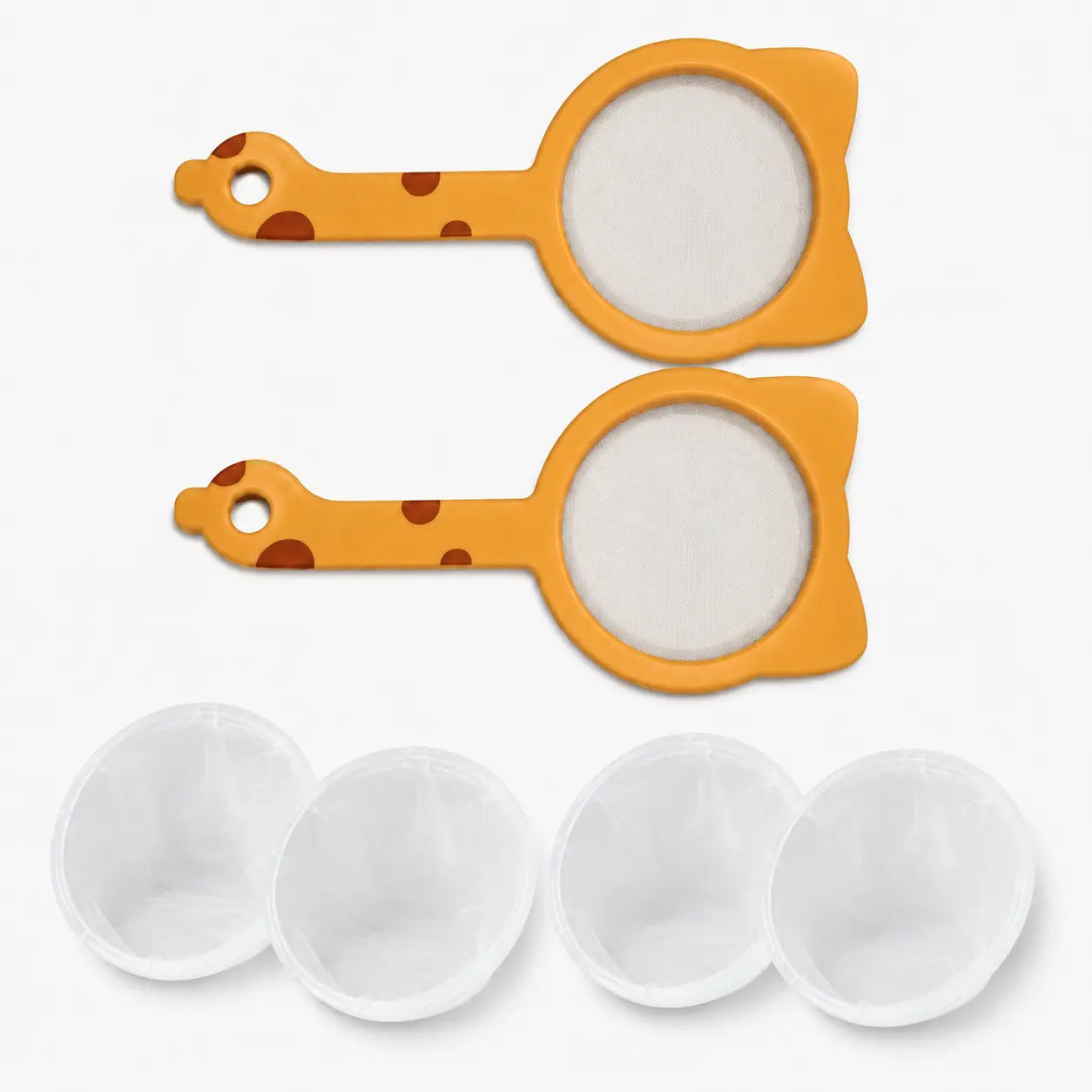 Fine Mesh Handheld Strainer with Funnel Spout for Coffee, Tea, Flour Sifting & Kitchen Food Preparation