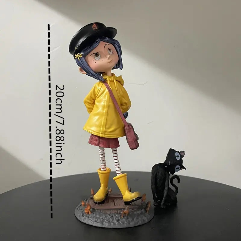 Ghost Mom Caroline & Cat Q-Version Standing Anime Figure – Collectible Desktop Decor Model