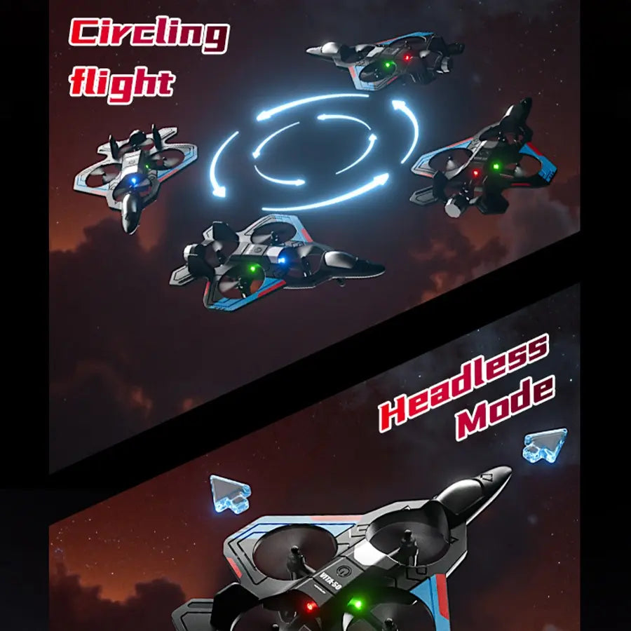 Remote Control Fighter Jet Toy, RC Fighter Jet, Indoor & Outdoor Stunt Flying, LED Lights, Perfect Gift for Ages 14+, Includes AAA Batteries #GLOBAL PICKS