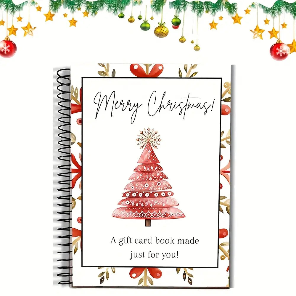 DIY Spiral-Bound Christmas Gift Card Album – Durable Card Holder & Gift Planner Notebook