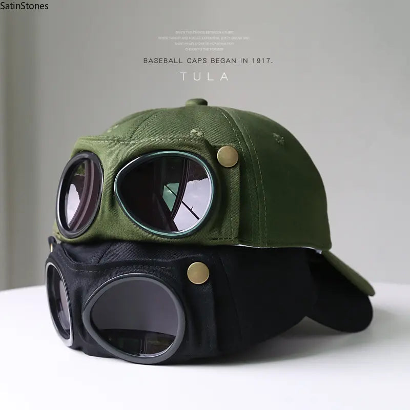 Men's Korean-Style Pilot Baseball Cap - Personalized Glasses-Ready, Curved Visor, Casual Style, Sunshade for Spring & Summer, Fitted Hat, Mens Gifts, Accessories Adults