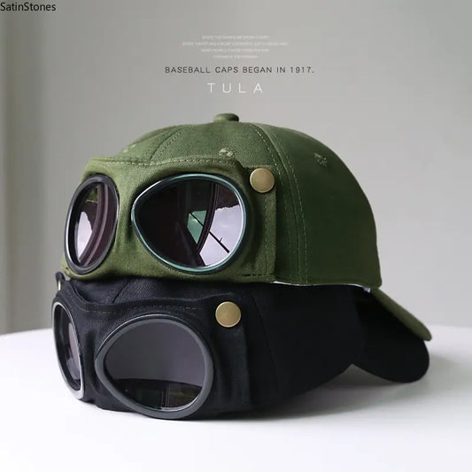 Men's Korean-Style Pilot Baseball Cap - Personalized Glasses-Ready, Curved Visor, Casual Style, Sunshade for Spring & Summer, Fitted Hat, Mens Gifts, Accessories Adults