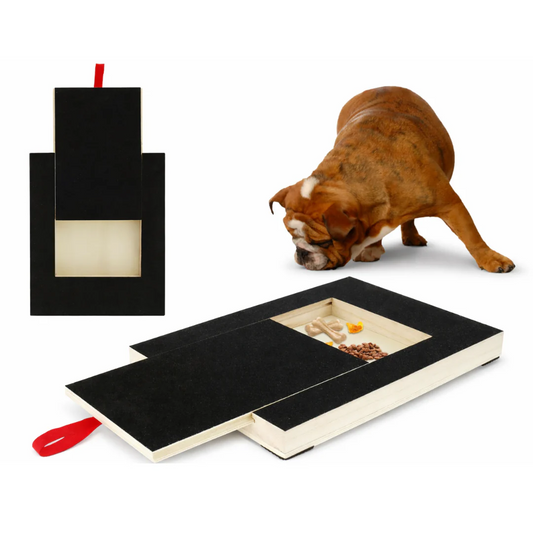 Auraivo Pet Nail File Board - Durable Wooden Scratching Pad with Built-in Snack Box for Large & Small Dogs