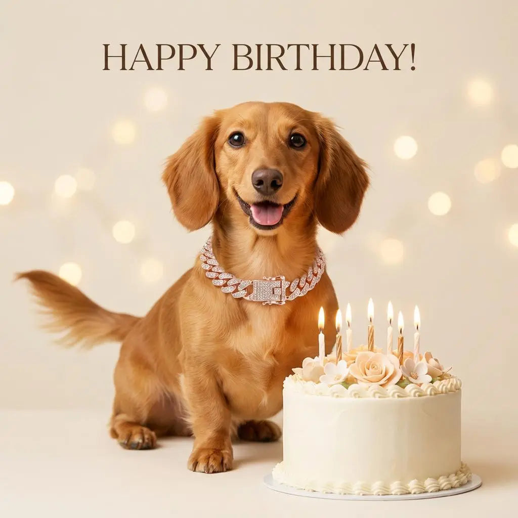 BenOphis Rose Gold Metal Cuban-Style Cat & Dog Necklace - Crystal & Bowtie Pet Neck Accessory, Safety Clasp, for Medium-Large Cats & Small Dogs, All-Seasons Animals Jewelry