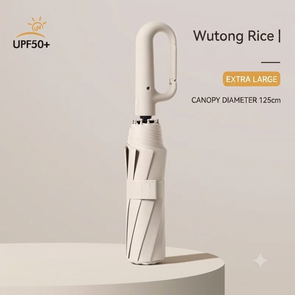 Automatic Folding Umbrella,  Portable Rain Umbrella with Loop Buckle, Windproof & Waterproof Umbrella for Men & Women