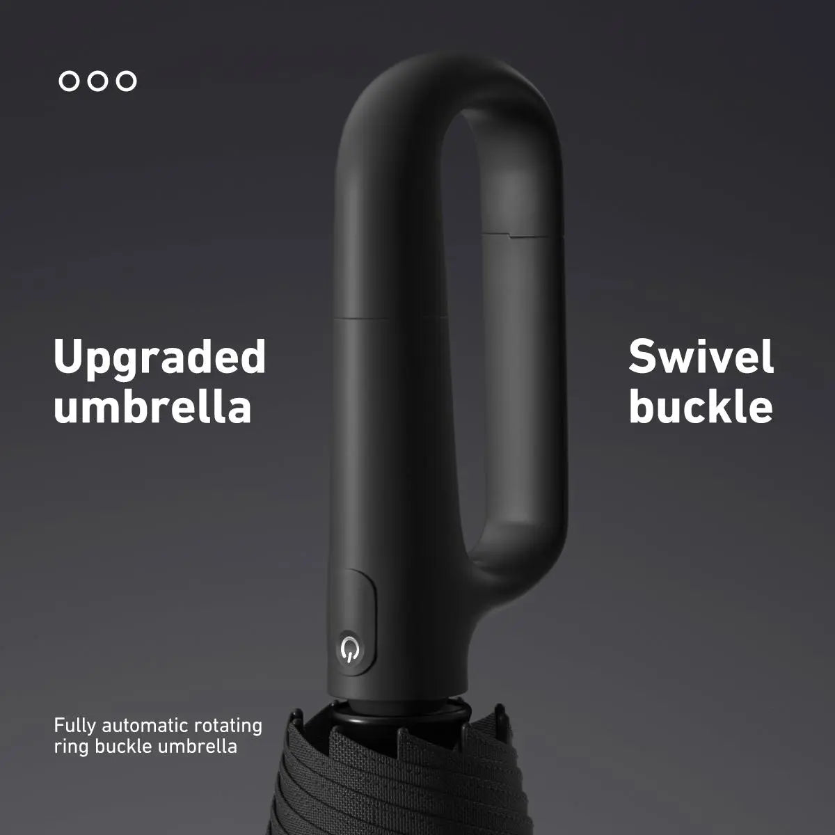 Automatic Folding Umbrella,  Portable Rain Umbrella with Loop Buckle, Windproof & Waterproof Umbrella for Men & Women