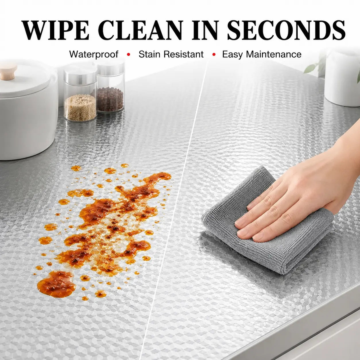 Oil-Proof Aluminum Foil Kitchen Backsplash Wallpaper – Self-Adhesive Heat-Resistant Silver Contact Paper