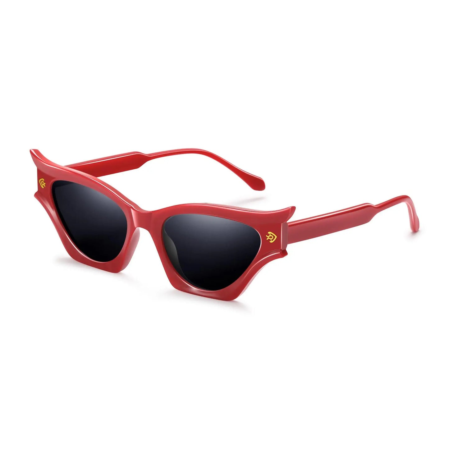 Retro Bat-Wing Cat Eye Sunglasses – Black Statement Shades for Women