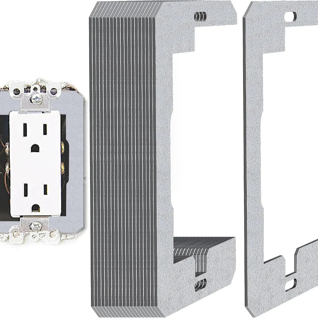 10-Piece Metal Wall Plate Spacers for Electrical Outlets – Leveling Plates to Fix Loose Outlets