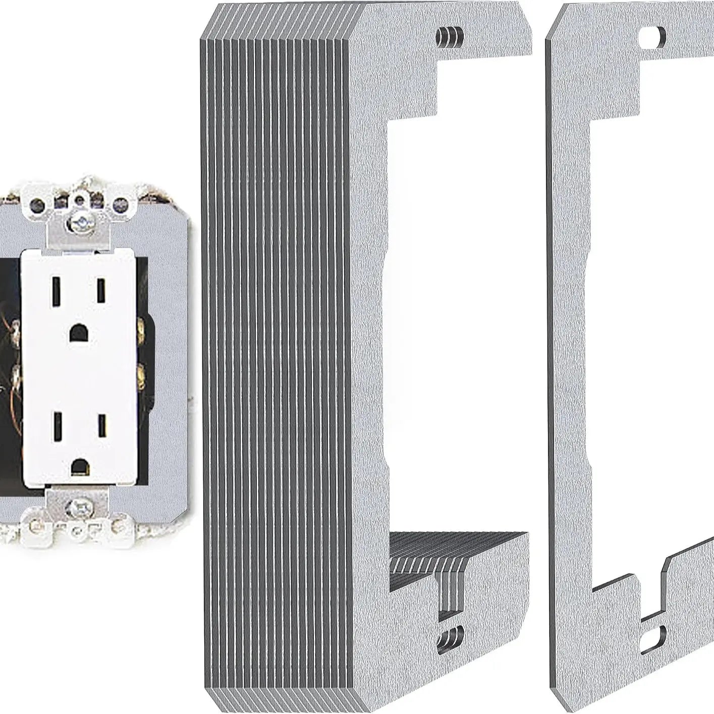 10-Piece Metal Wall Plate Spacers for Electrical Outlets – Leveling Plates to Fix Loose Outlets
