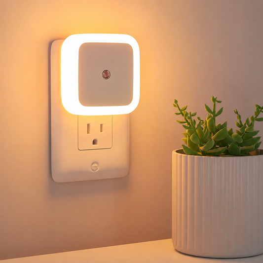 4pcs--Smart Sensor LED Night Light – Plug-in Wall Light for Bedroom & Hallway