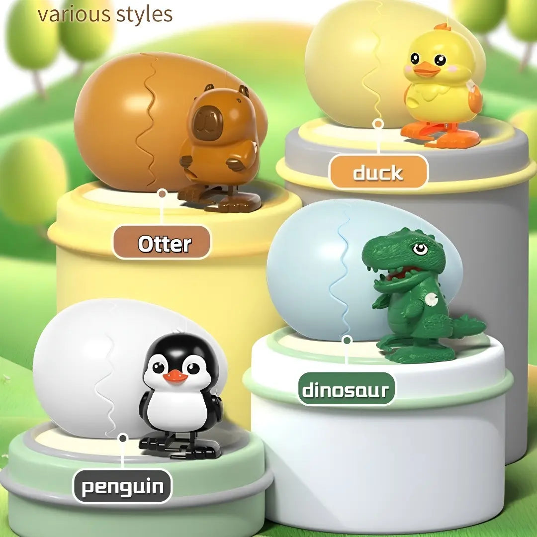 "The Great Hatch" Wind-Up Surprise Easter Eggs - Hilarious Hopping Dinosaur & Animal Party Favors