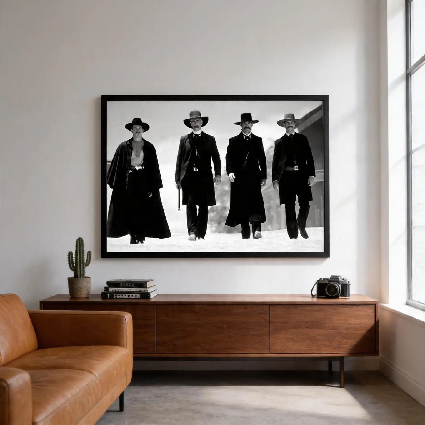 [NO FRAME] Vintage Tombstone Movie Poster, Wyatt Earp, Doc Holliday & Earp Brothers Walking Scene