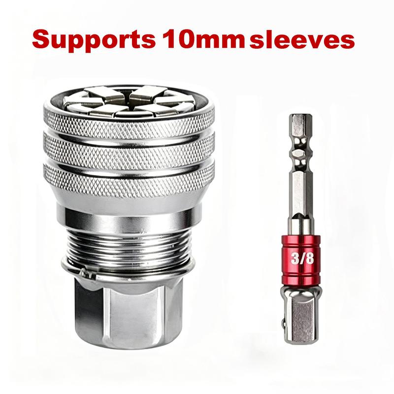 Multi-Function Universal Socket Wrench – Adjustable, Compatible with 3/8" Ratchet & Power Drill