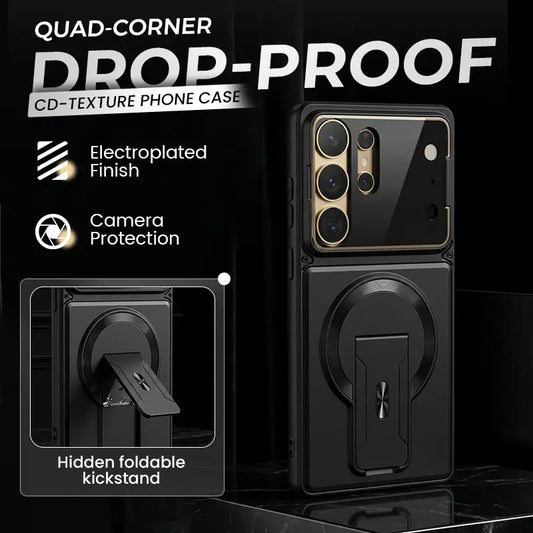 Multifunctional Magnetic Case for Samsung S Series – Invisible Stand & Camera Cover