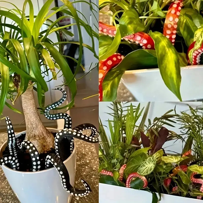 Octopus Tentacle Plant Stakes – Spooky Resin Garden Decor for Halloween & Indoor Plants