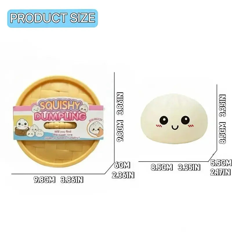 Expressive Big Dumpling Squishy - Blind Box, Mysecret Bun Fidget Toy, Soft TPR Material, Stress Relief, Unboxing Surprise, Random Style per Pack.Valentine's Day and Easter gifts, suitable for children to exchange gifts