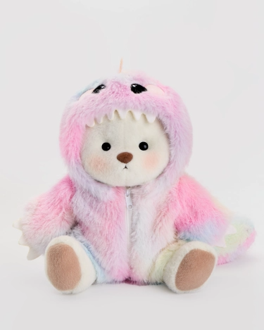 Furry Dino Bear | Handmade Jointed Teddy Bear Gift