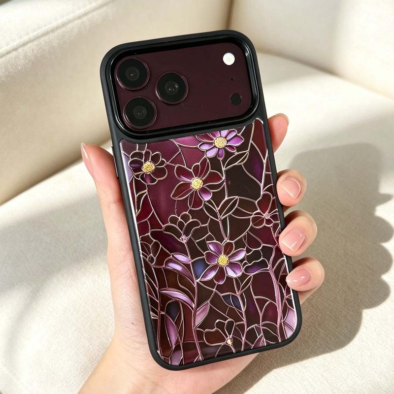 Stained Glass Inspired Floral MagSafe Phone Case for iPhone 18 Pro Max