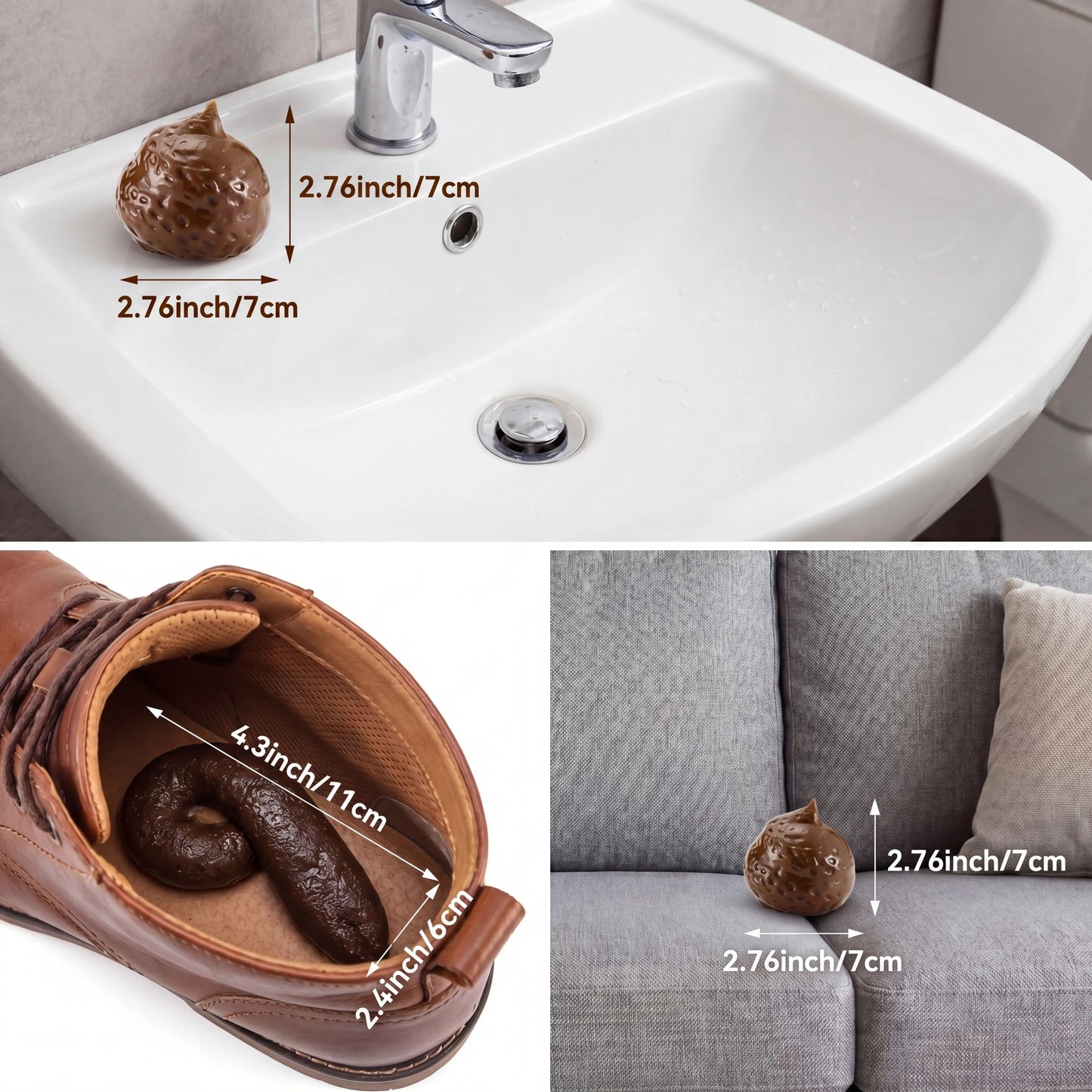 Fake Poop Prank Props – Realistic Funny Gag Gift for Office, Pet & Party Pranks