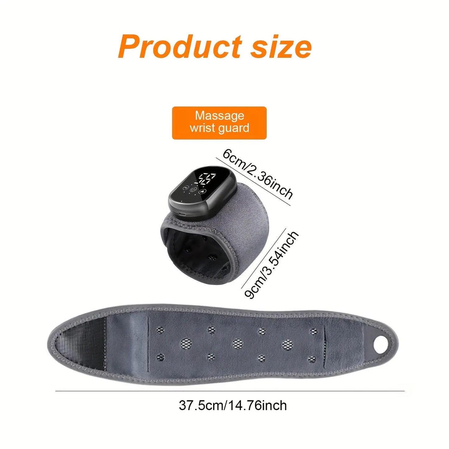Wrist vibration heating device for relieving muscle stiffness — rechargeable and portable — designed for office workers, seniors, and eSports players