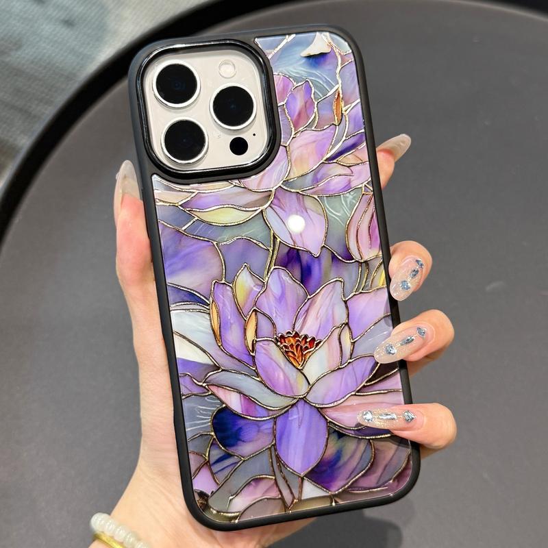 Stained Glass Inspired Floral MagSafe Phone Case for iPhone 18 Pro Max