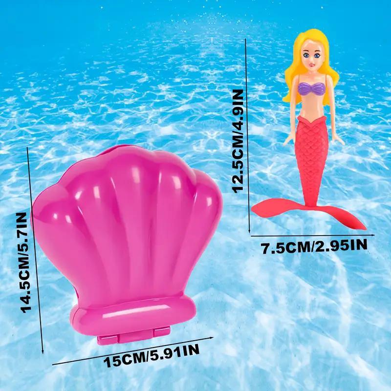 4 Counts Colorful Mermaid Dive Bath Toys, Fun Pool Swimming Game Set for Boys, Girls, Teens and Adults, Ideal for Pool Parties, Swimming Pool Sets