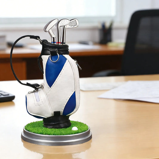 Golf Pen Holder + 3-Pen Set Creative Design Brightens Your Office Desk Perfect Holiday Gift for Office Workers and Gift-Givers