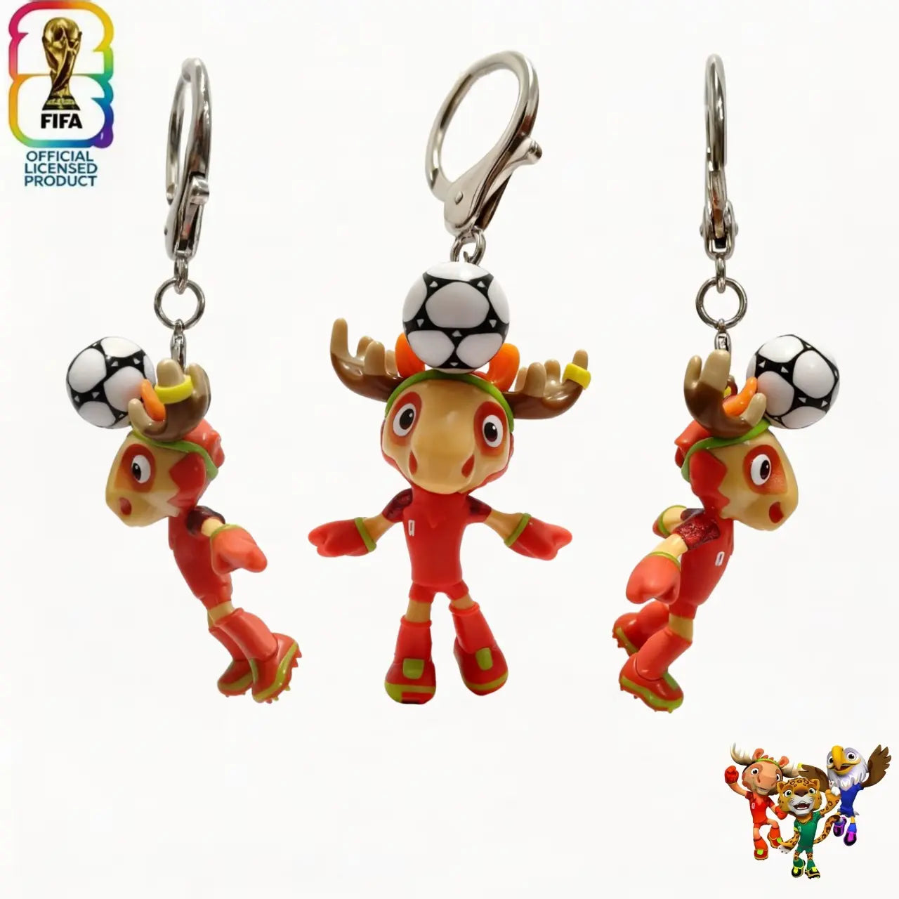 FIFA 2026 World Cup Mascot Keychain Set | Official Licensed | Car Key Accessory