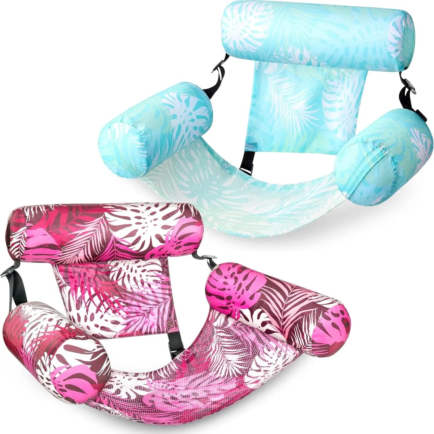SLOOSH Inflatable Pool Float Lounge Chair (1/2 Pack) – Heavy Duty Blow up Noodle for Adults, Water Party & Lake Fun – Mother's Day Gift