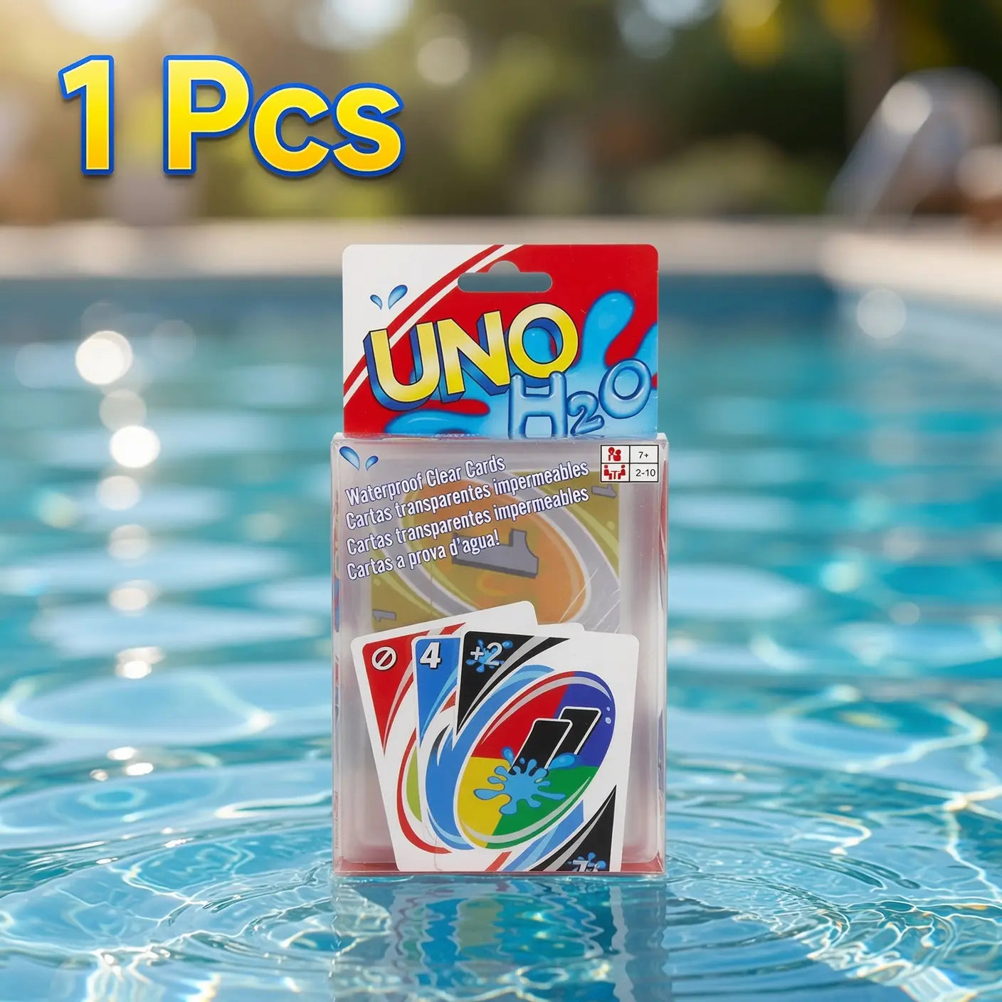 Naipes impermeables estilo UNO para divertirse en la piscina, la playa o de viaje