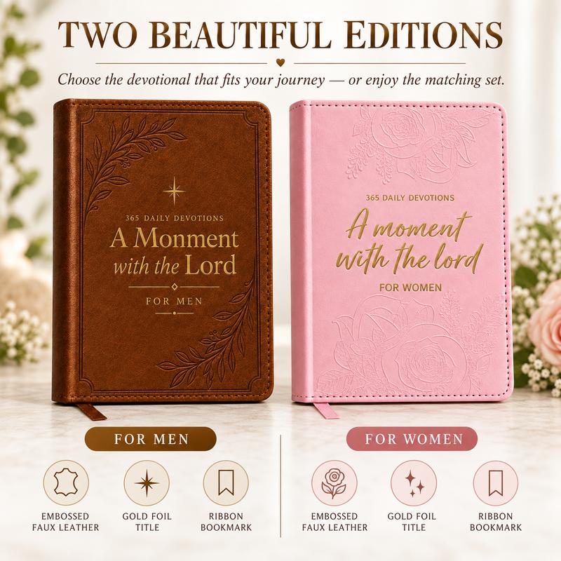 365-Day Embossed Faux Leather Daily Devotional Prayer Journal & Bible Study Book