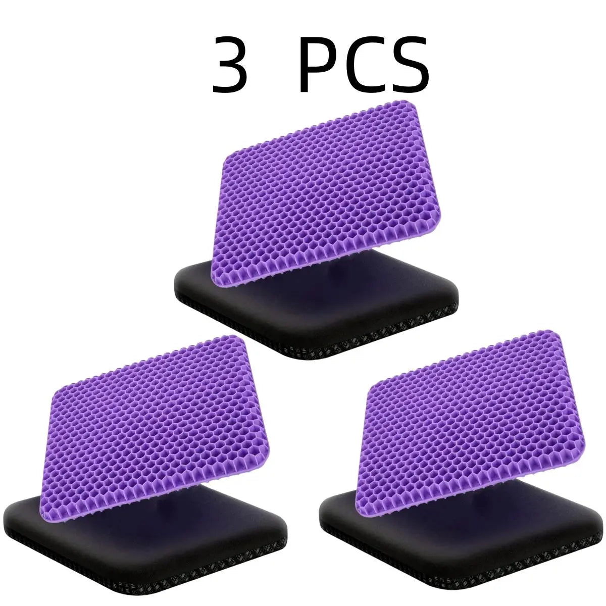 Double-Thick Gel Seat Cushion: Honeycomb Breathable Pressure Relief for Office & Car