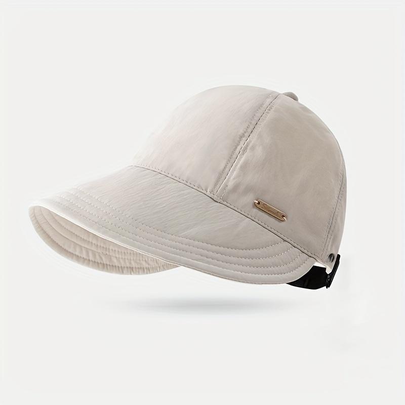 1/2/4 Pack Women's Wide Brim Sun Visor Hat - UPF 50+ Open Top Cap for Ponytails, Golf, and Beach