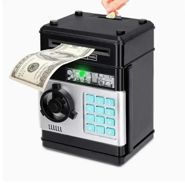 Digital Piggy Bank with Password Code Lock - ABS Mini ATM Safe, Electronic Coin Money Savings Box Toy for 3-12 Year Old Boys Girls, Cool Gifts for Kids for Christmas Birthdays