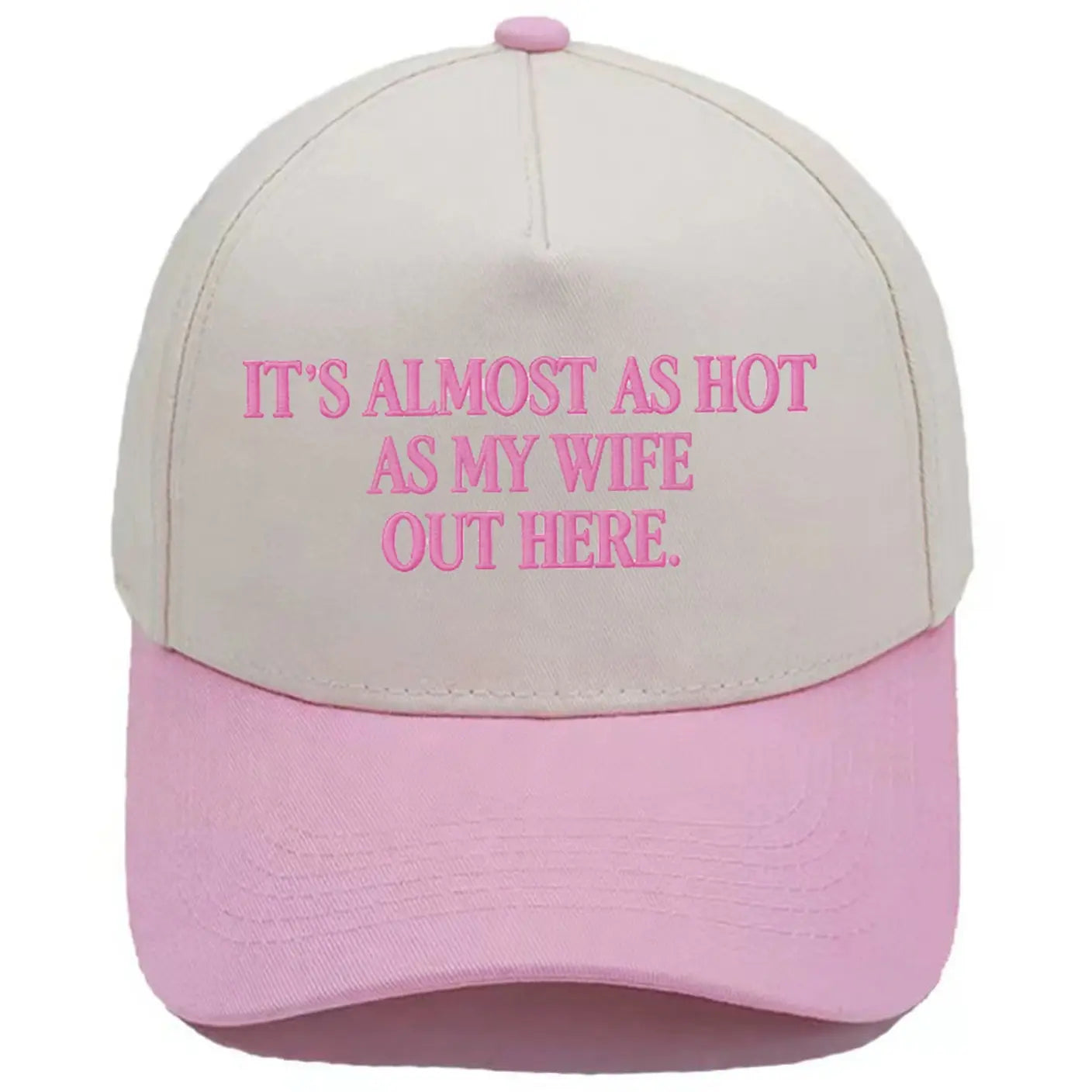 Funny "Almost As Hot As My Husband" Hat – Retro Two-Tone Snapback Cap