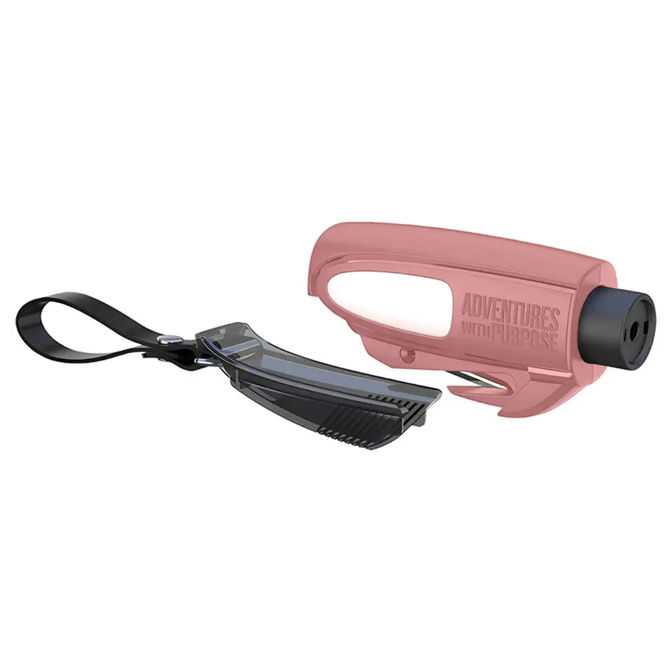 2-in-1 Emergency Car Escape Tool – Window Breaker & Seat Belt Cutter Keychain