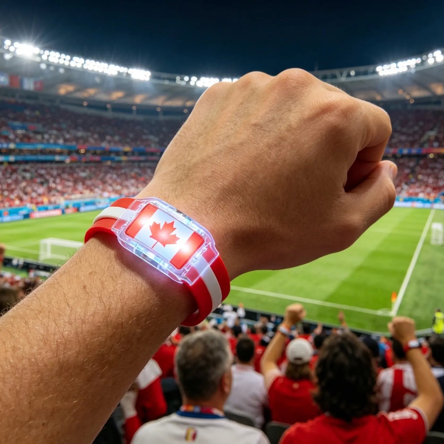 USA Flag LED Light-Up Bracelets (2-Pack)