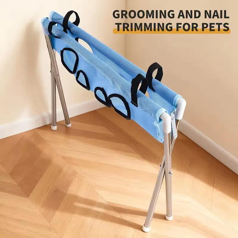 Multi-Functional Pet Grooming Hammock with Bath Support Rack for Cat & Dog Care