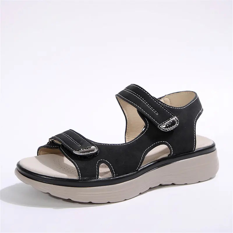 Womens Sporty Style Flat Sandals Open Toe Walking Comfy Casual Low Wedge Summer Shoes Springfresh