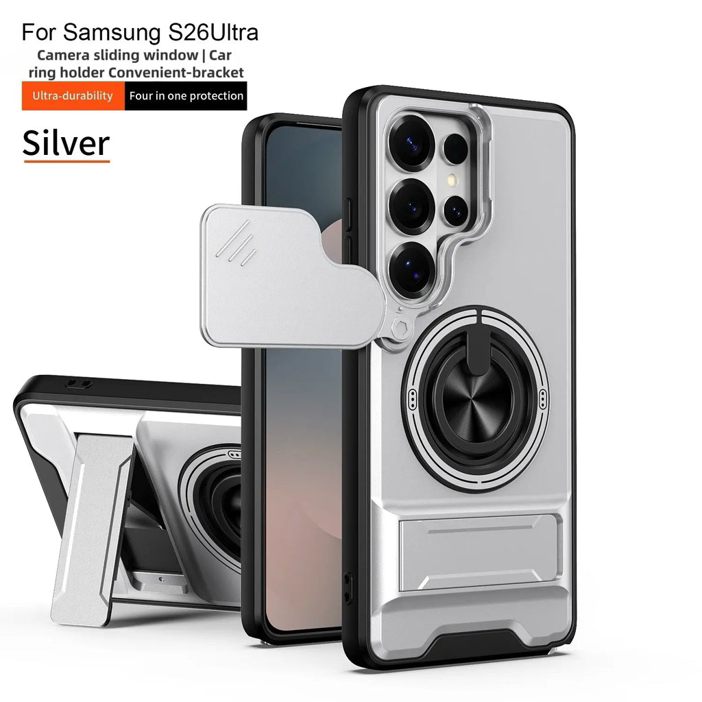 Funda con anillo giratorio de grado militar para Samsung Galaxy S25/24/23/22/21 Ultra