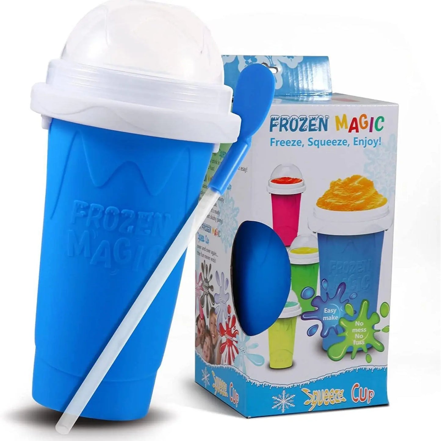 DIY Slushy Maker Cup with Lid & Straw Spoon (350ML)